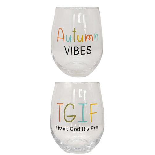 Fall Wine Glass-For the Home-Balderson Village Cheese Store