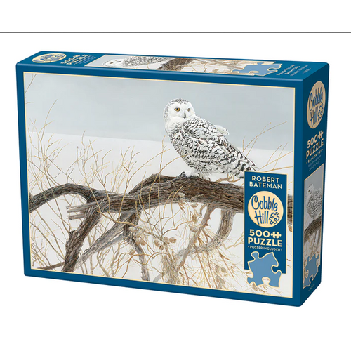 Fallen Willow - Snowy Owl Puzzle-Jigsaw Puzzles-Balderson Village Cheese Store