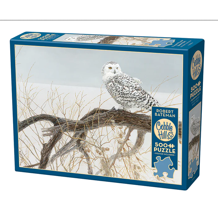 Fallen Willow - Snowy Owl Puzzle-Jigsaw Puzzles-Balderson Village Cheese Store