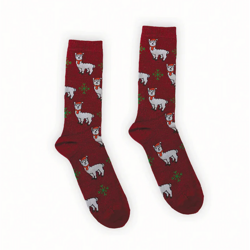 Festive Alpaca Socks-Socks-Balderson Village Cheese Store