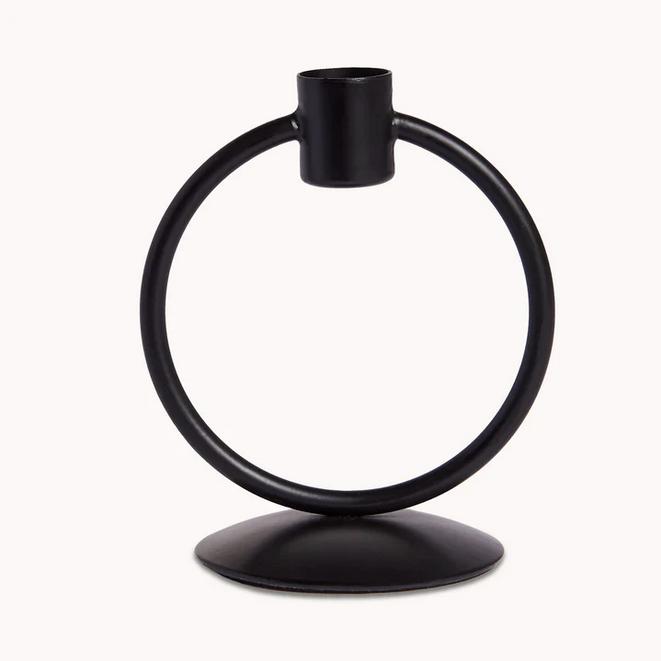Circle Candle Holder Black Balderson Village Cheese Store