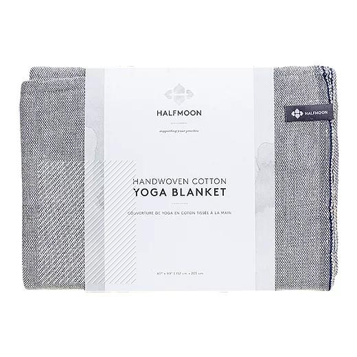 Halfmoon Cotton Yoga Blanket - Ink Weave-Yoga & Pilates Mats-Balderson Village Cheese