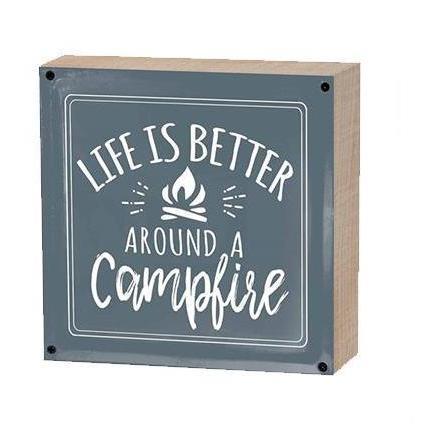 Life is Better Around a Campfire SIgn-Wall Decor-Balderson Village Cheese