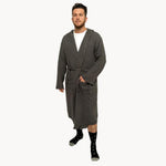 Wave Bamboo Robe - Charcoal-Apparel & Accessories-Balderson Village Cheese Store