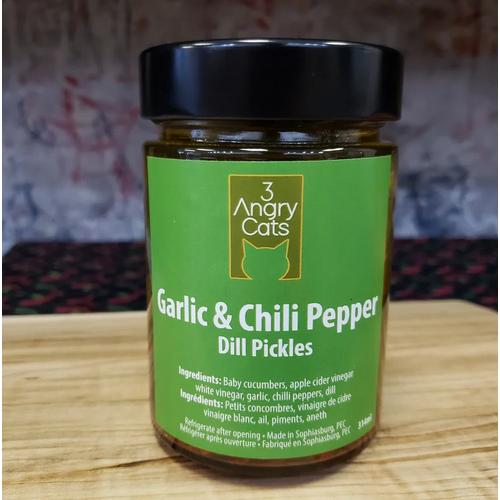 3 Angry Cats - Garlic & Chili Dill Pickles-Pickles-Balderson Village Cheese Store