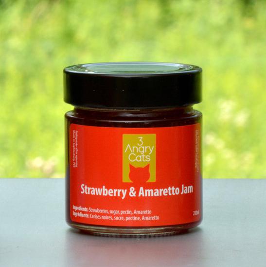 3 Angry Cats - Simple Strawberry & Amaretto Jam-Jam-Balderson Village Cheese Store