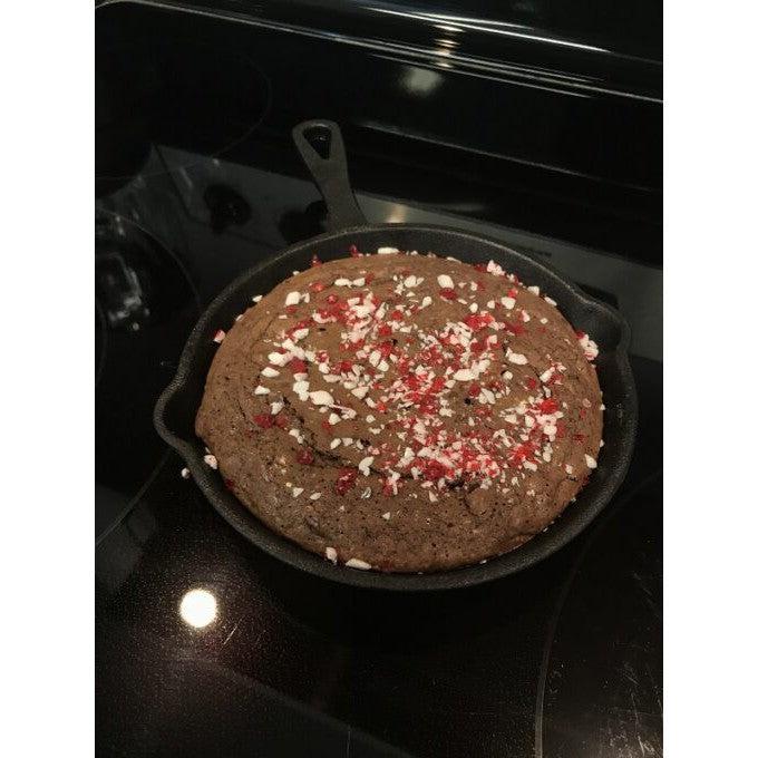 Candy Cane Brownie Skillet