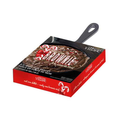 Candy Cane Brownie Skillet