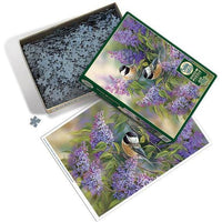 Chickadees & Lilacs Puzzle-Jigsaw Puzzles-Balderson Village Cheese Store