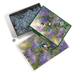 Chickadees & Lilacs Puzzle-Jigsaw Puzzles-Balderson Village Cheese Store