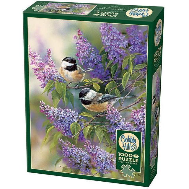 Chickadees & Lilacs Puzzle-Jigsaw Puzzles-Balderson Village Cheese Store