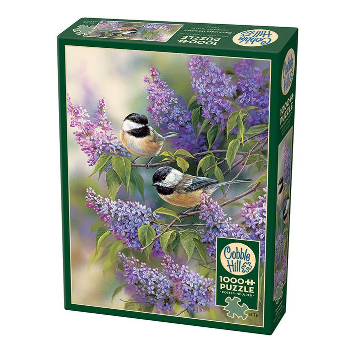 Chickadees & Lilacs Puzzle-Jigsaw Puzzles-Balderson Village Cheese Store
