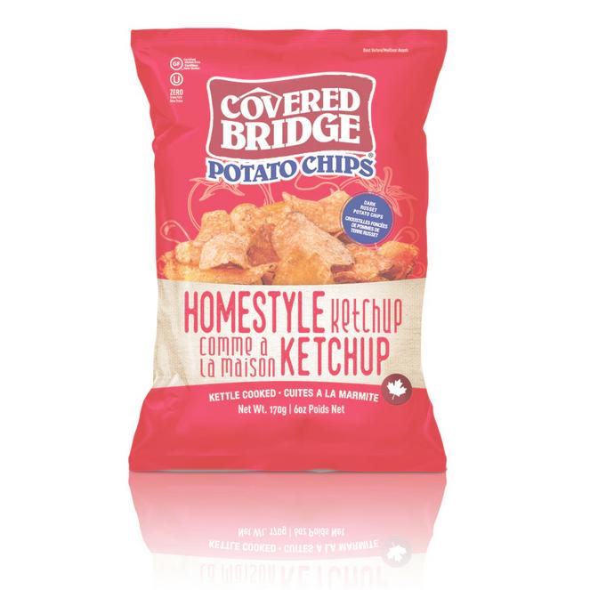 Covered Bridge Ketchup Chips-Potato Chips-Balderson Village Cheese Store