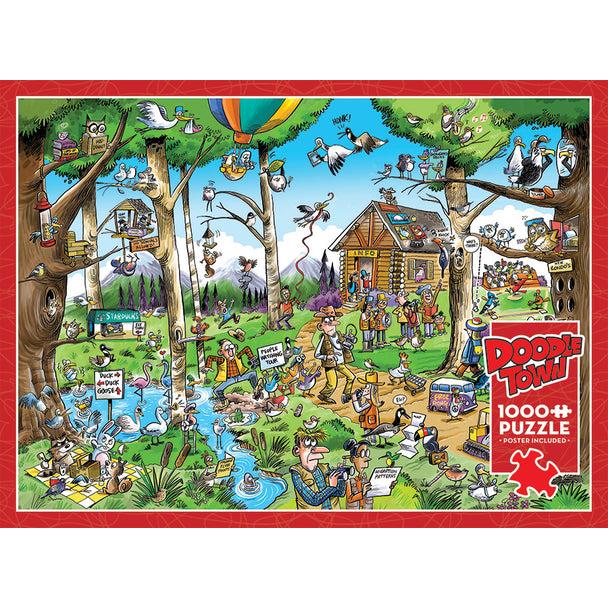 DoodleTown: Birdwatcher's Paradise Puzzle-Jigsaw Puzzles-Balderson Village Cheese Store