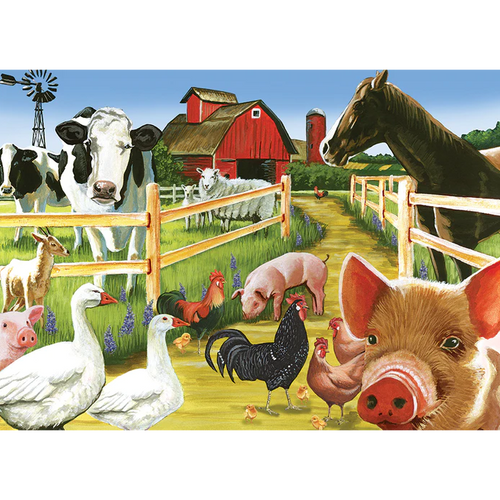 Farmyard Welcome Tray Puzzle-Jigsaw Puzzles-Balderson Village Cheese Store