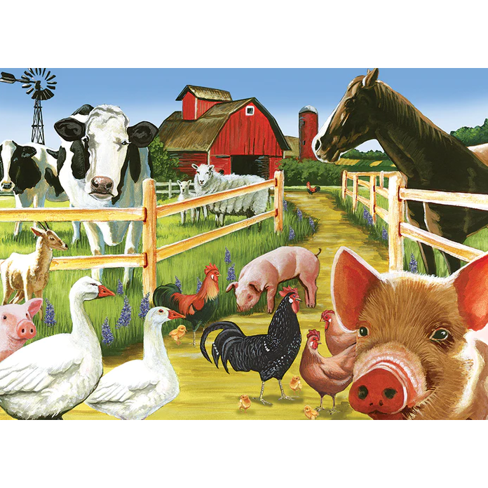 Farmyard Welcome Tray Puzzle-Jigsaw Puzzles-Balderson Village Cheese Store