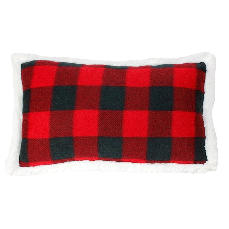 Fleece Buffalo Plaid Pillow-For the Home-Balderson Village Cheese Store