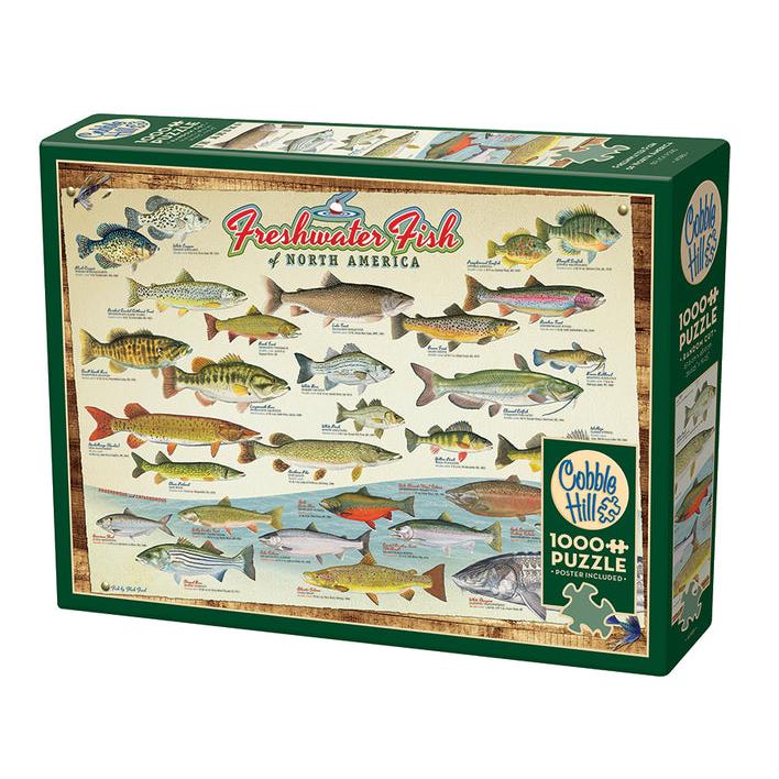 Freshwater Fish of North America Puzzle-Jigsaw Puzzles-Balderson Village Cheese Store