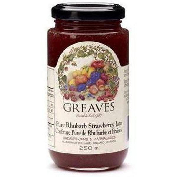 Greaves Rhubarb Strawberry Jam-Jam-Balderson Village Cheese Store