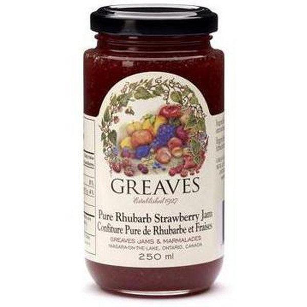 Greaves Rhubarb Strawberry Jam-Jam-Balderson Village Cheese Store