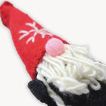 Hand Embroidered Ornament - Red Gnome-Christmas Tree Decorations-Balderson Village Cheese Store
