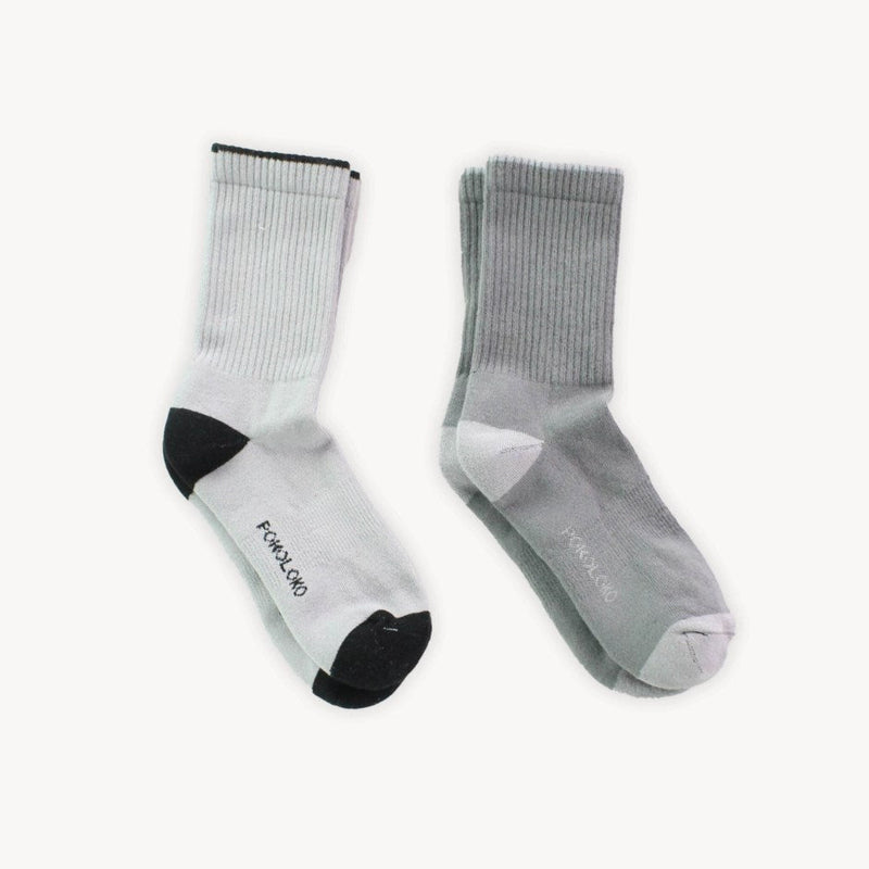 Heel Toe Socks - Pack of 2 - Grey/Grey
