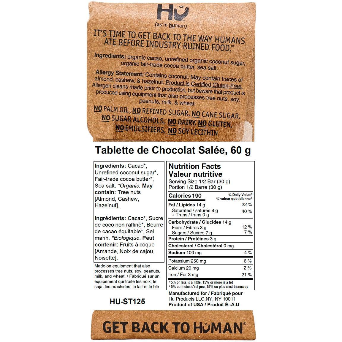 Hu Salty Dark Chocolate Bar-Chocolate-Balderson Village Cheese Store