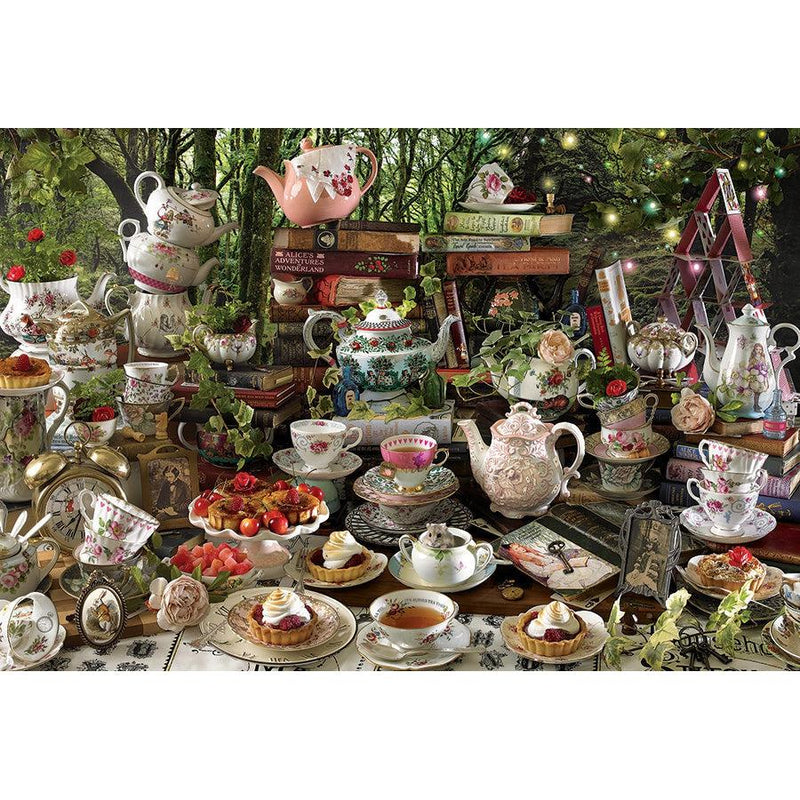 Mad Hatter's Tea Party Puzzle-Jigsaw Puzzles-Balderson Village Cheese Store