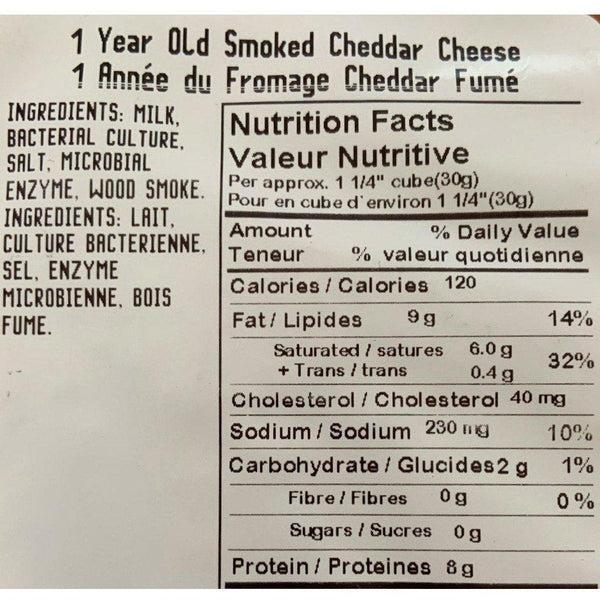 Maple Dale 1 Year Old Smoked Cheddar-Cheddar Cheese-Balderson Village Cheese Store