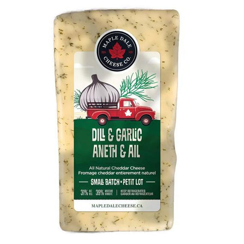 Maple Dale Dill & Garlic Cheddar-Cheddar Cheese-Balderson Village Cheese Store