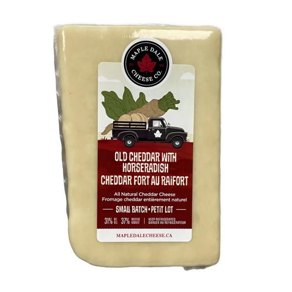 Maple Dale Old Cheddar w/Horseradish-Cheddar Cheese-Balderson Village Cheese Store