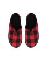 Mens Open Back Slipper with Faux Shearling Lining