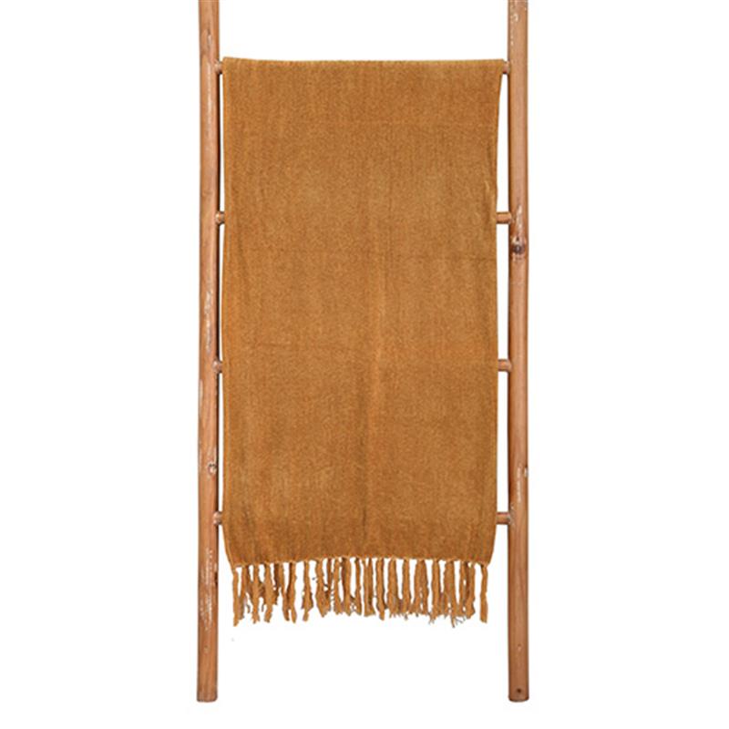 Mustard Chenille Throw-Home Decor-Balderson Village Cheese Store