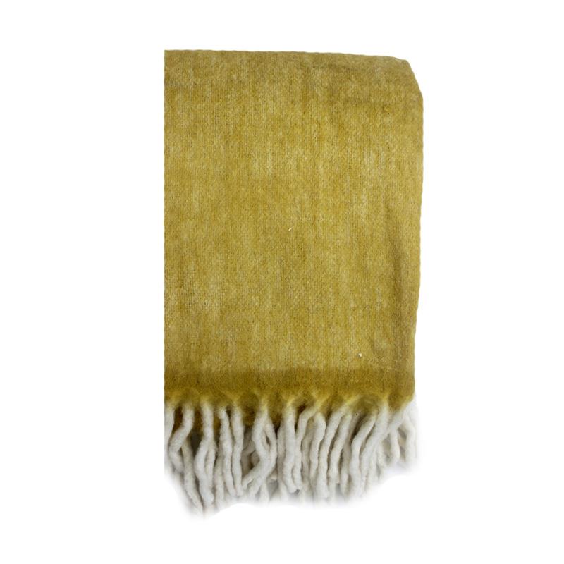 Ochre Wool Blrend Throw-For the Home-Balderson Village Cheese Store
