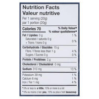 Outdoor Flavours Camp Fire BBQ seasoning nutrition facts label, white text on dark blue background.