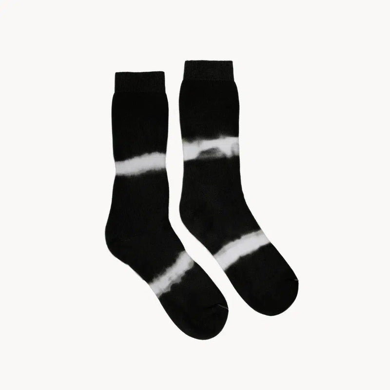 Pima Terry Tie Dye Socks - Black-Socks-Balderson Village Cheese Store