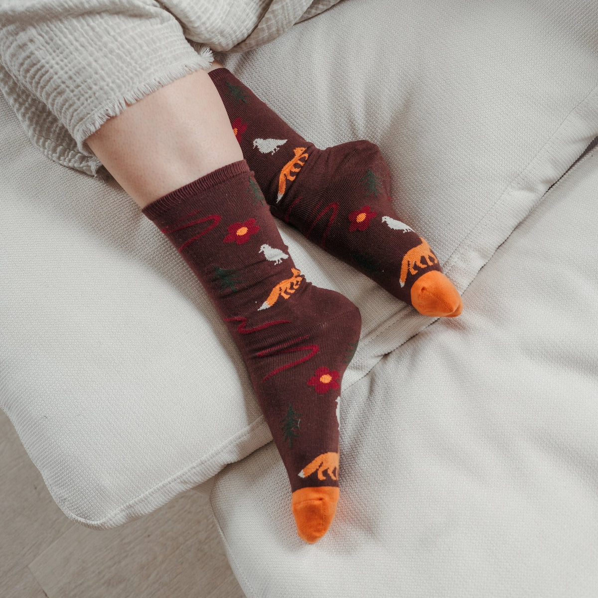Pokoloko Fox 7 Dove Socks - 2 Pack-Socks-Balderson Village Cheese Store