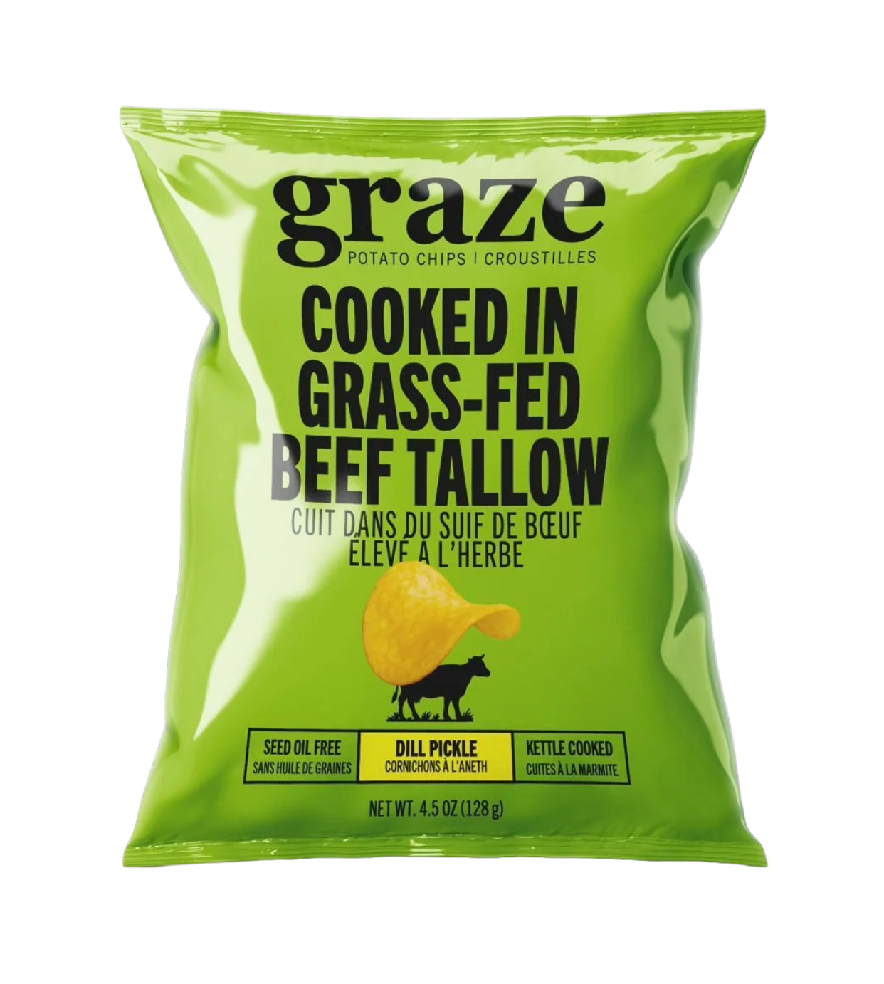 Graze Dill Pickle Beef Tallow Chips