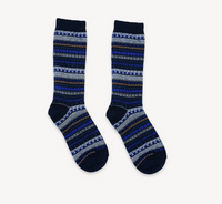 Baby Alpaca Crew Socks - Lapis Lazuli