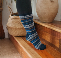 Baby Alpaca Crew Socks - Lapis Lazuli