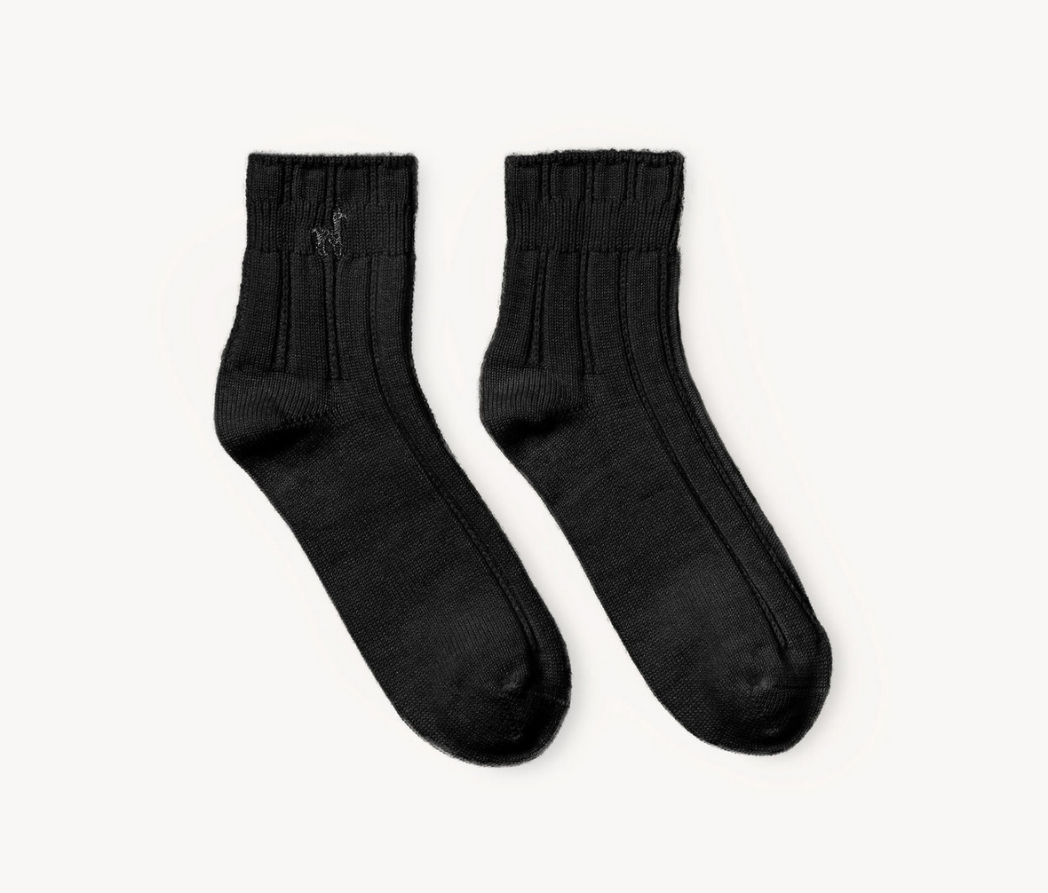 Vivian Baby Alpaca Socks - Black