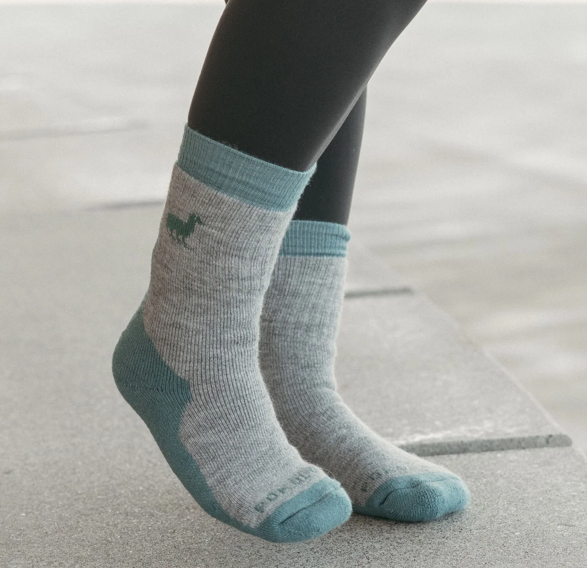 Alpaca Hiker Socks - Sky