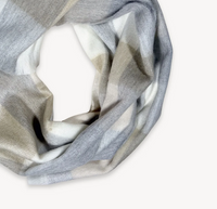 Alpaca Blend Seamless Check Scarf - Thistle