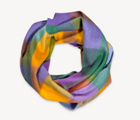 Alpaca Blend Seamless Check Scarf - Sunshine