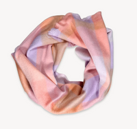 Alpaca Blend Seamless Check Scarf - Rose Haze