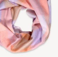 Alpaca Blend Seamless Check Scarf - Rose Haze
