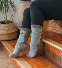 Alpaca Hiker Socks - Greige - X-Large
