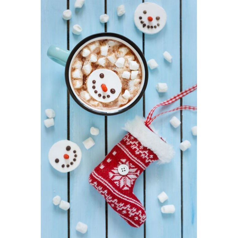 Snowman Poop Marshmallows for Hot Chocolate