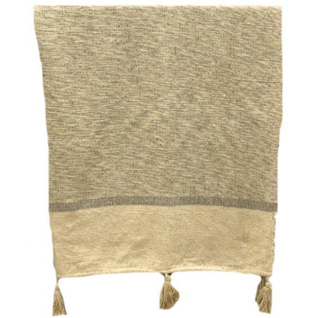 Throw With Pom Pom-Home Decor-Balderson Village Cheese Store