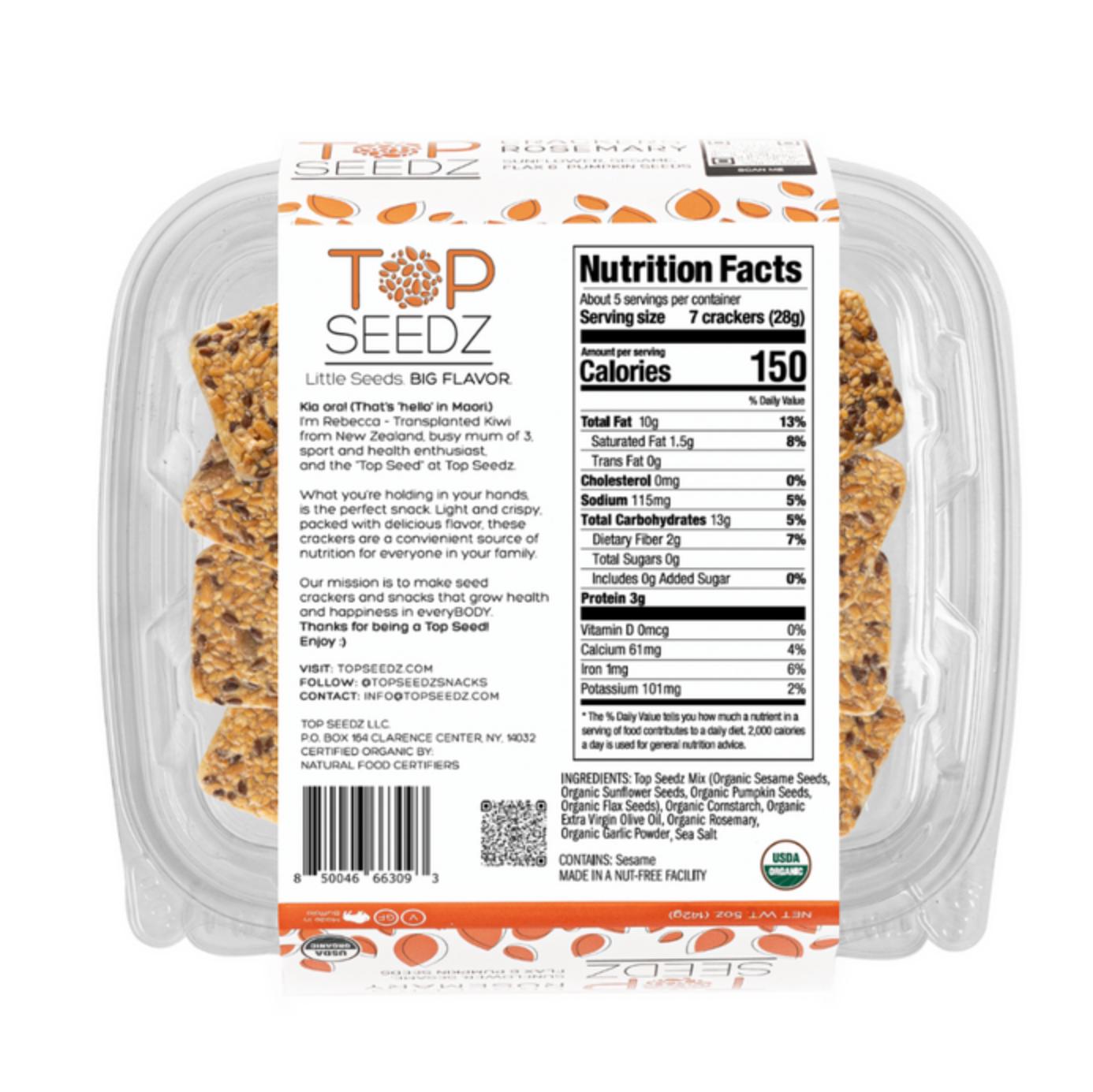 Top Seedz Rosemary Crackers-Crackers-Balderson Village Cheese Store